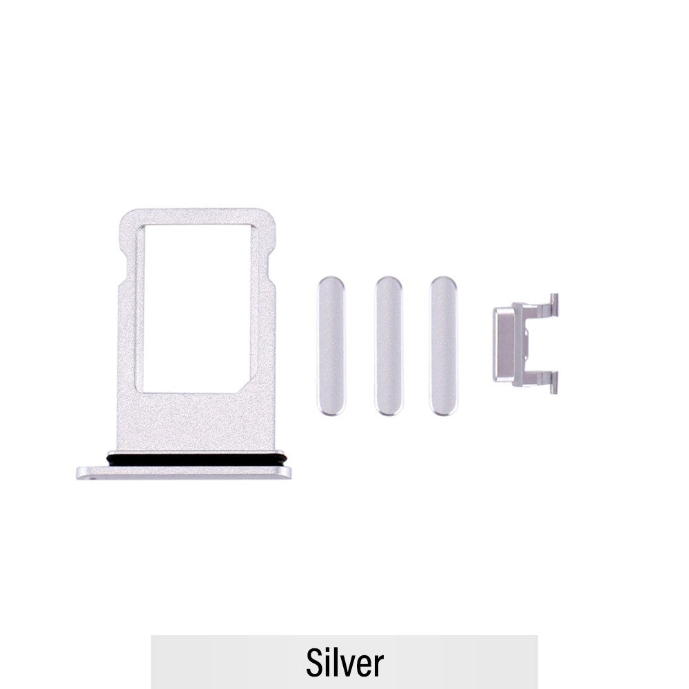 SIM Card Tray and Side Button for iPhone 8 / SE (2020)-Silver SIM Card Tray and Side Button for iPhone 8 / SE (2020)-Silver